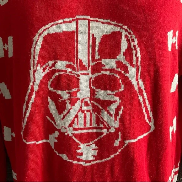 Star Wars Darth Vader Stormtroopers Ugly Christmas Sweater Sz Large Unisex (F1) - Picture 3 of 6